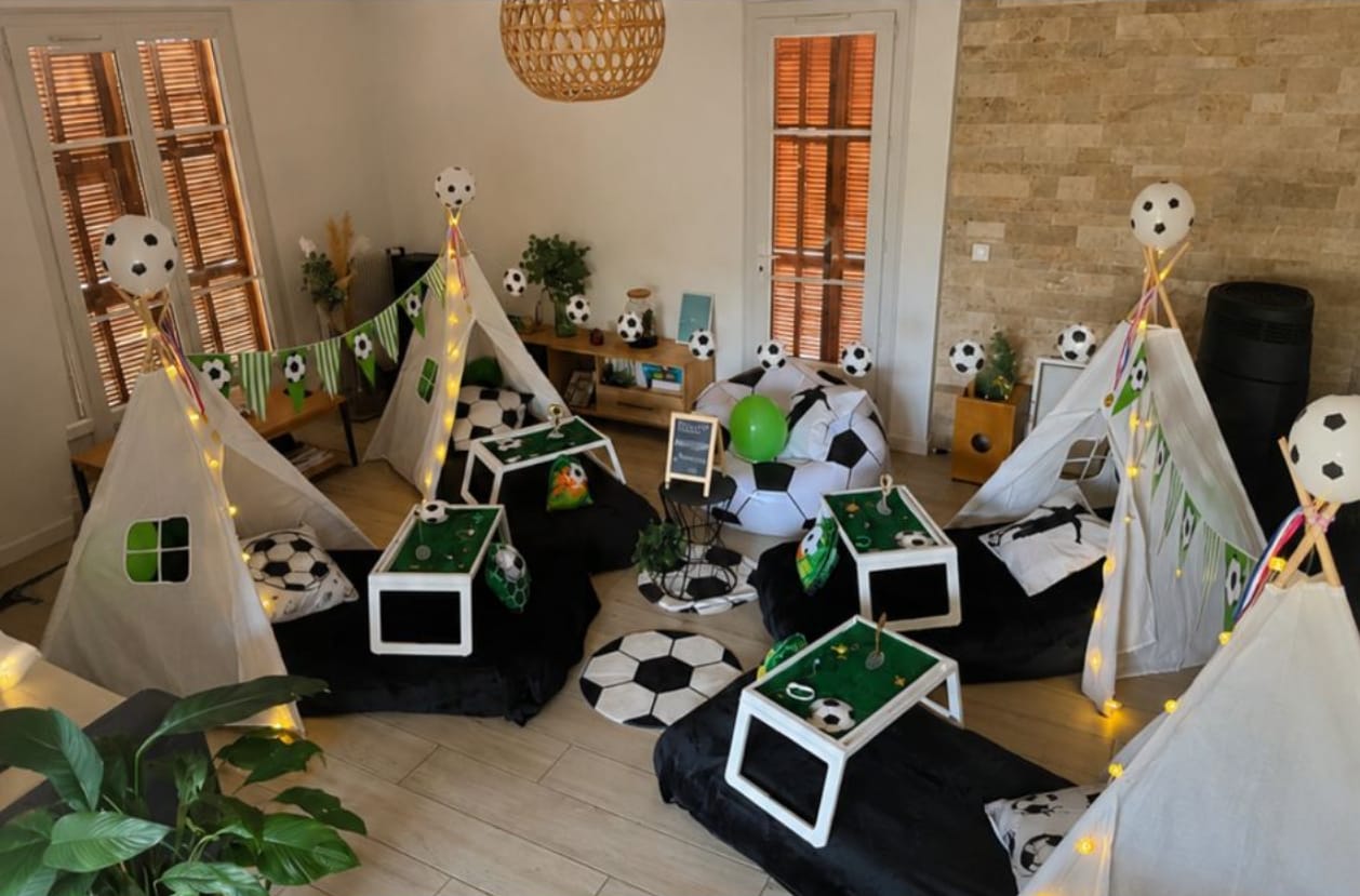 Pyjama party enfant à Nice sur le theme foot